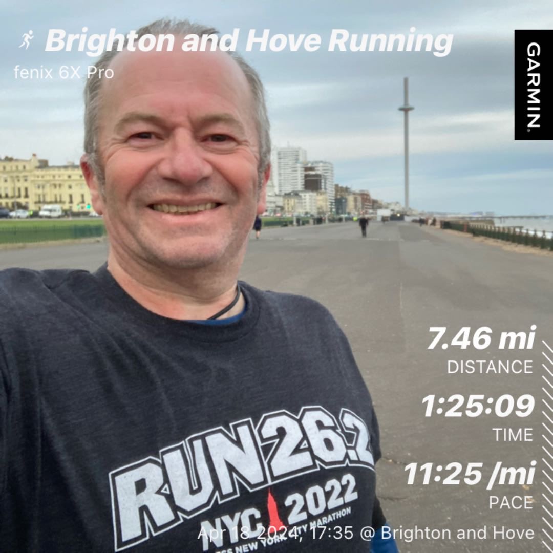 kiltedscot68's tweet photo. Middle aged fat git goes for a run…. #training #12k #zone2training #heartrate #fatgit #burninglard #brightonandhove #hoveprom #mentalhealth https://t.co/mJIOufh1vI