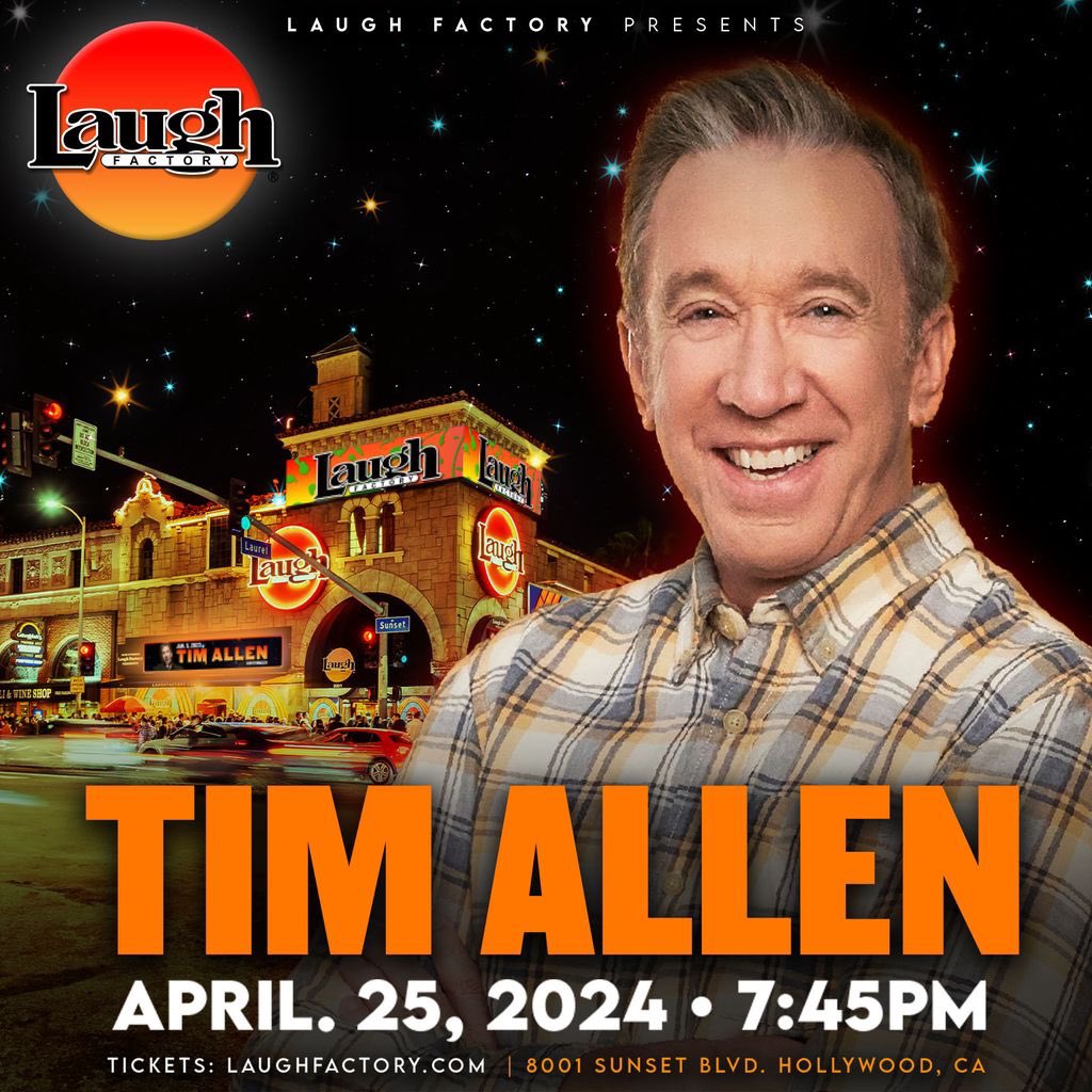 Tim Allen returns to the Laugh Factory in Hollywood on April 25! Get your tickets now before they’re gone.  🎟️ tixr.com/groups/laughfa…