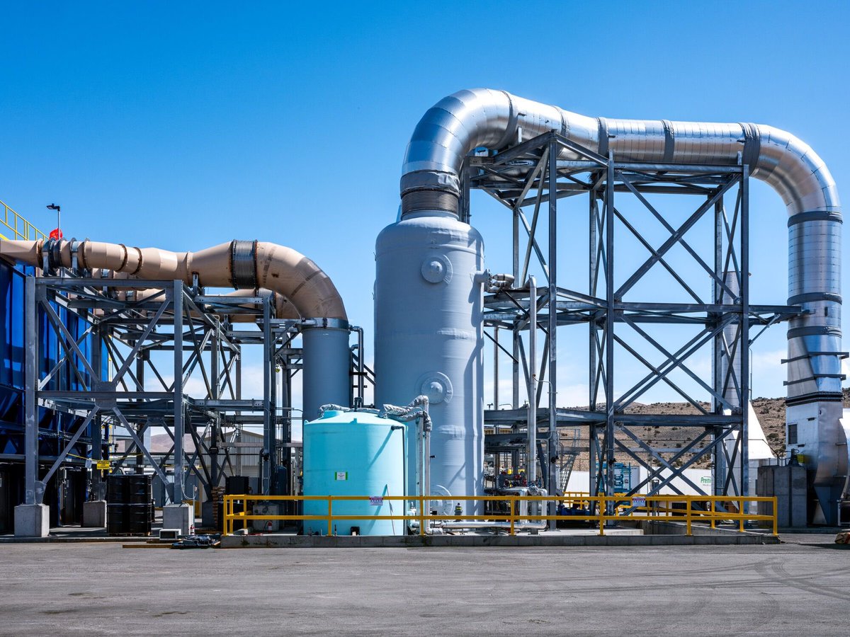 A battery recycling plant that is 100% electric powered, uses no local water, and is cheaper than mining the metals. 
Leading the world, worth knowing about: bloomberg.com/news/features/…