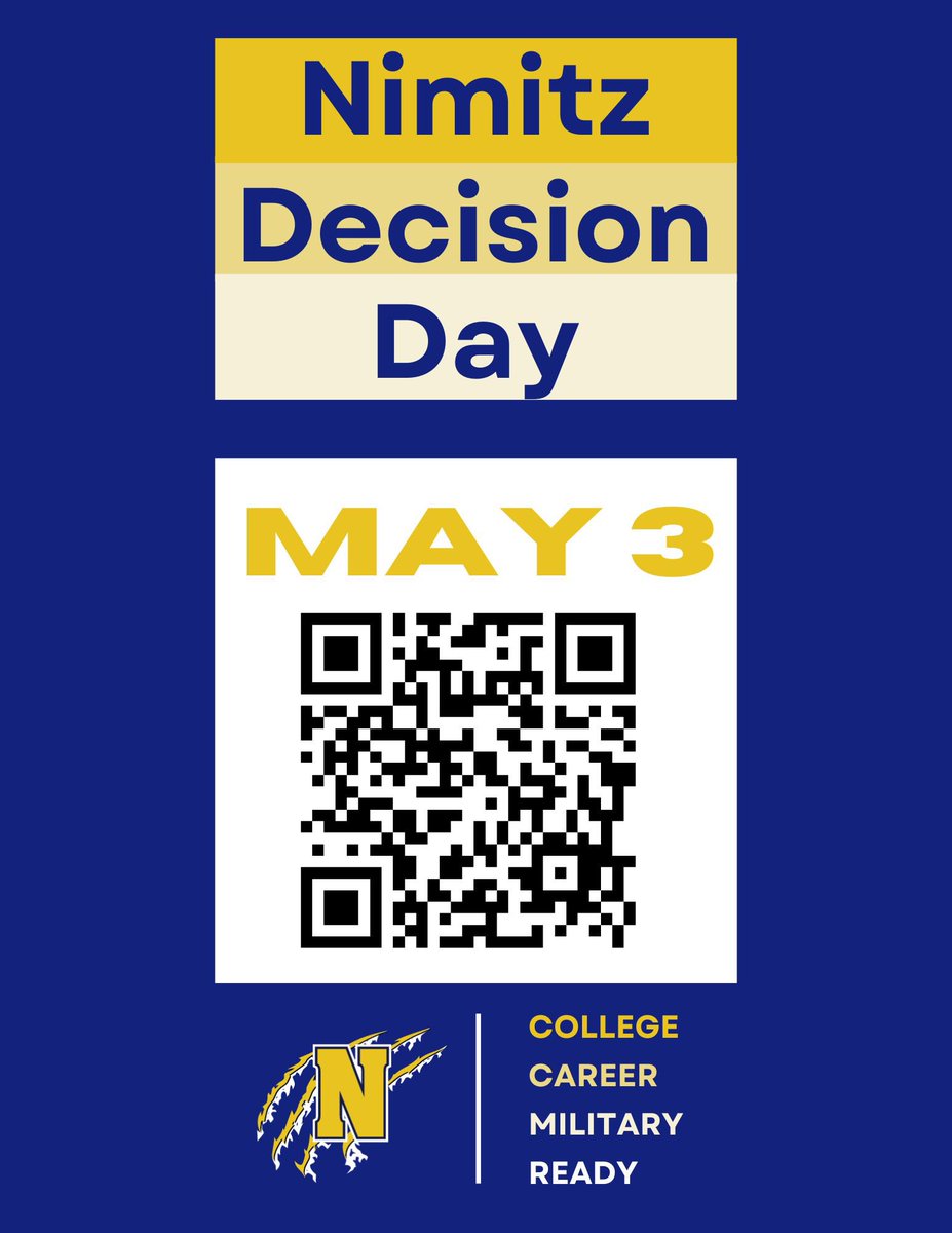 🚨CALLING ALL SENIORS 🚨 Fill out this form to be able to join Decision Day!! We want to celebrate what you are doing after graduation! 🎉 We will have college &amp; military reps in attendance, a prize raffle and that’s only some of the fun. Hope to see you there!!