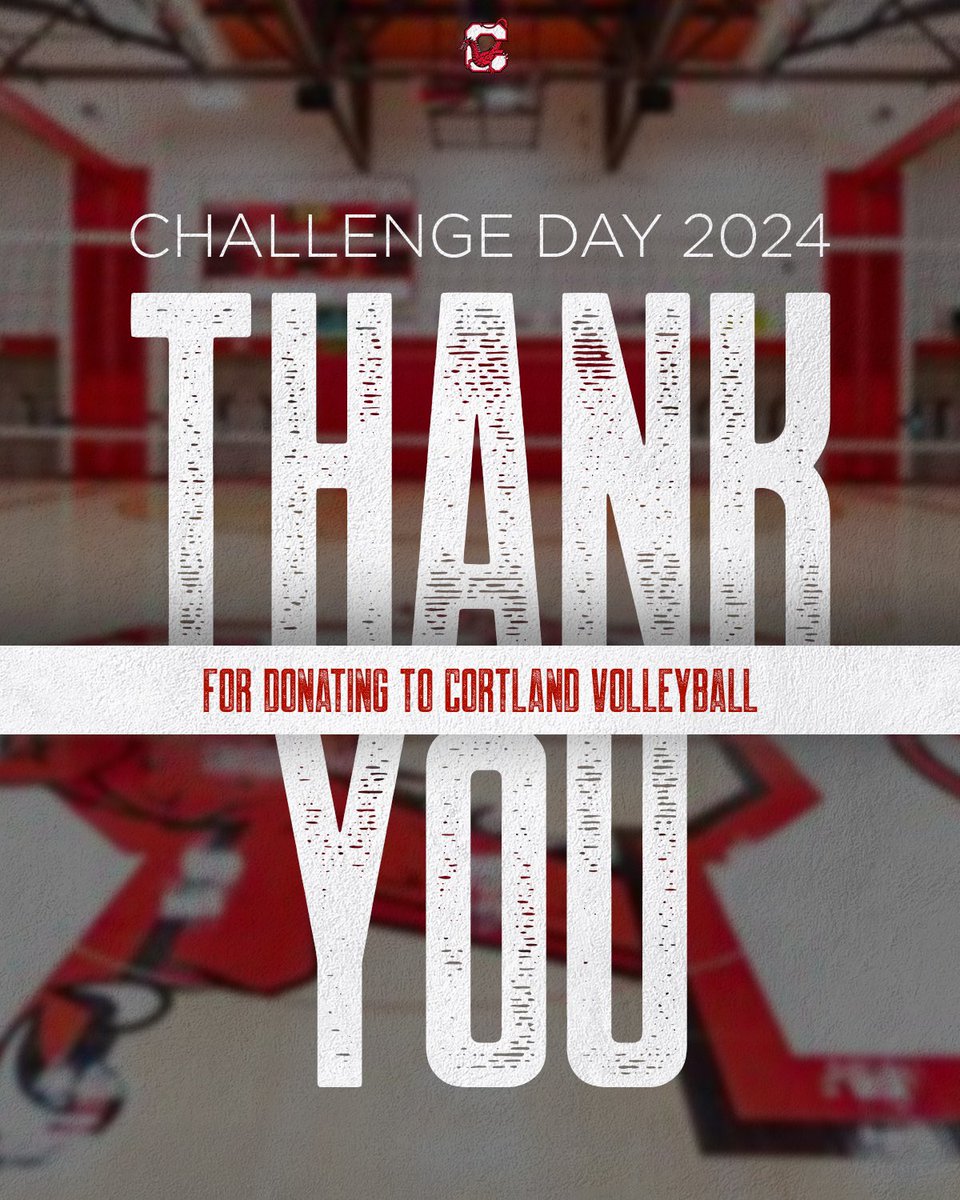 CortlandStateVB's tweet photo. Thank you to everyone who supported us during Challenge Day yesterday! We are grateful for you today and every day. Final results will be in soon 🐉 https://t.co/dRAK6XyIPb