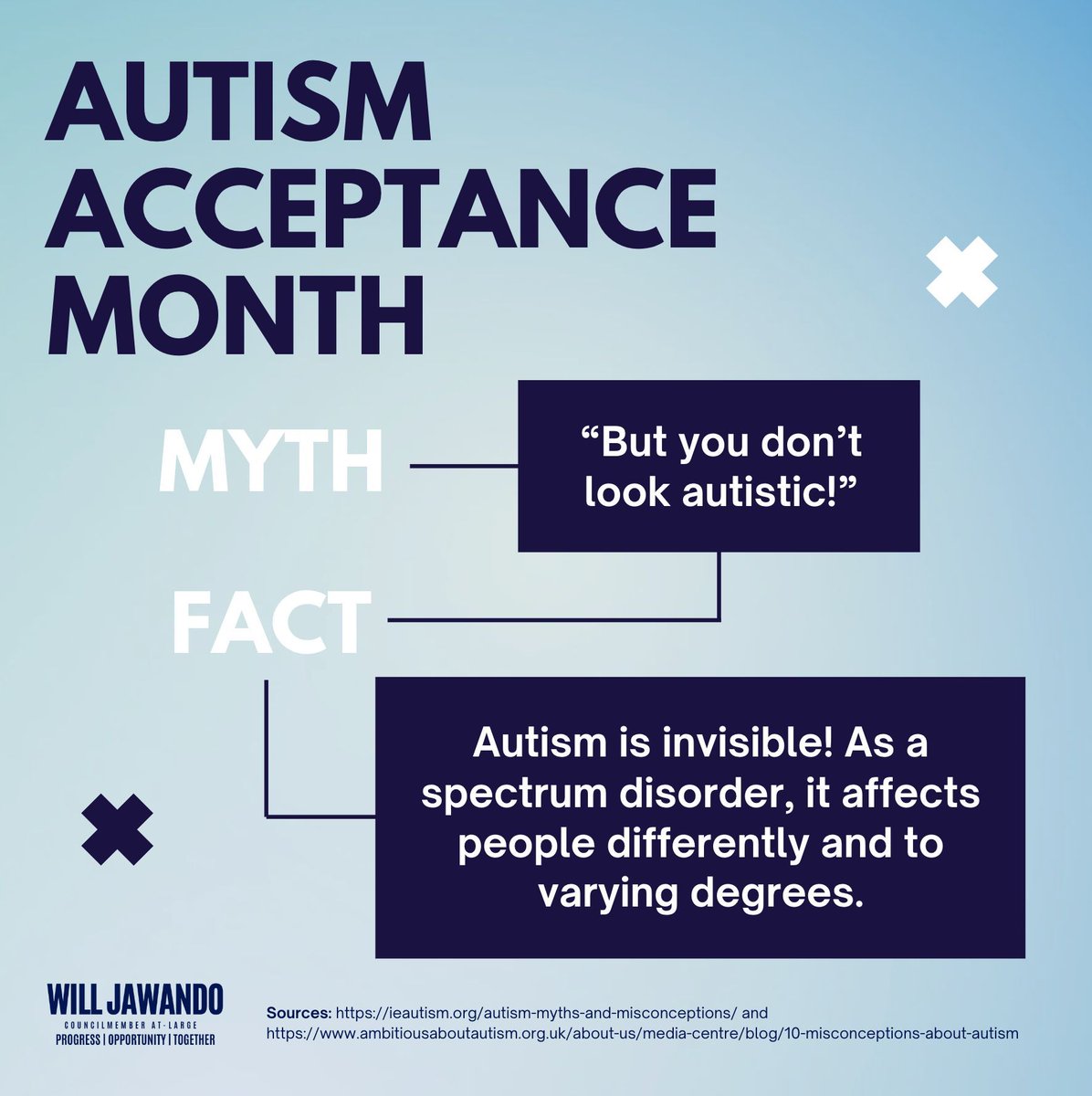 People often misunderstand and stereotype autism, making it harder for our neurodiverse community to thrive. Don't let misconceptions about autism keep you from being a better neighbor, employer, caregiver, or friend. More: autismsociety.org/the-autism-exp… #AutismAcceptance #mythbusters