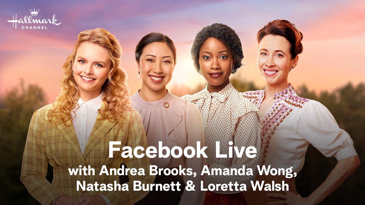 #Hearties, get excited! Join @AndreaKBrooks, @amndawong, @natashaburnett, and @loretta_walsh on Facebook live Friday at 7pm ET to chat about the new season of #WhenCallsTheHeart! Can’t wait to see you there. 💜