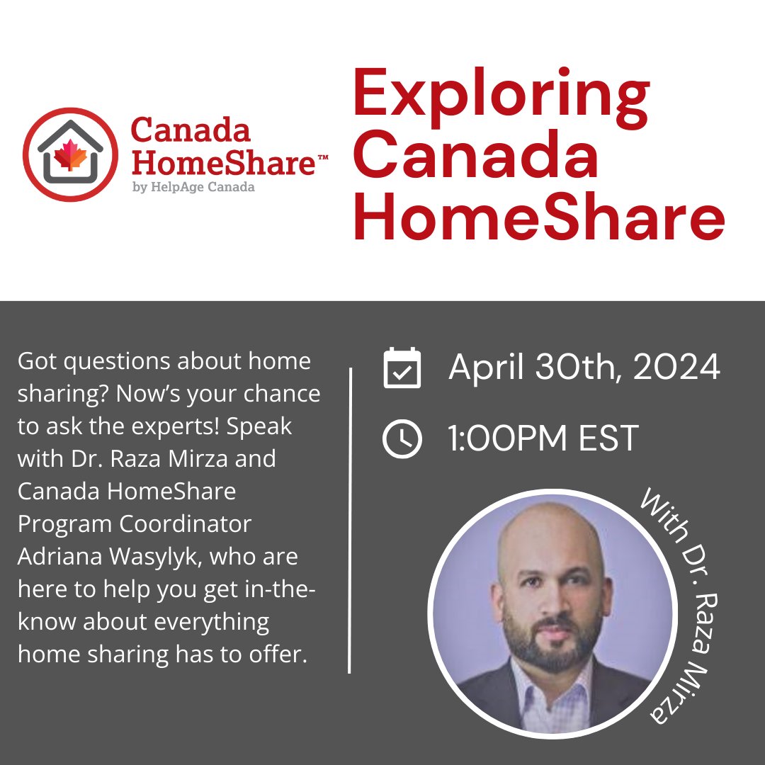 ✨ONLINE TOWN HALL✨Got questions about Canada HomeShare? We're here to help! Whether you’re an older person looking for some company and extra income, or a younger person looking for an experience that’s more than a rental, this presentation is for you ➡️ loom.ly/-VbUrYA