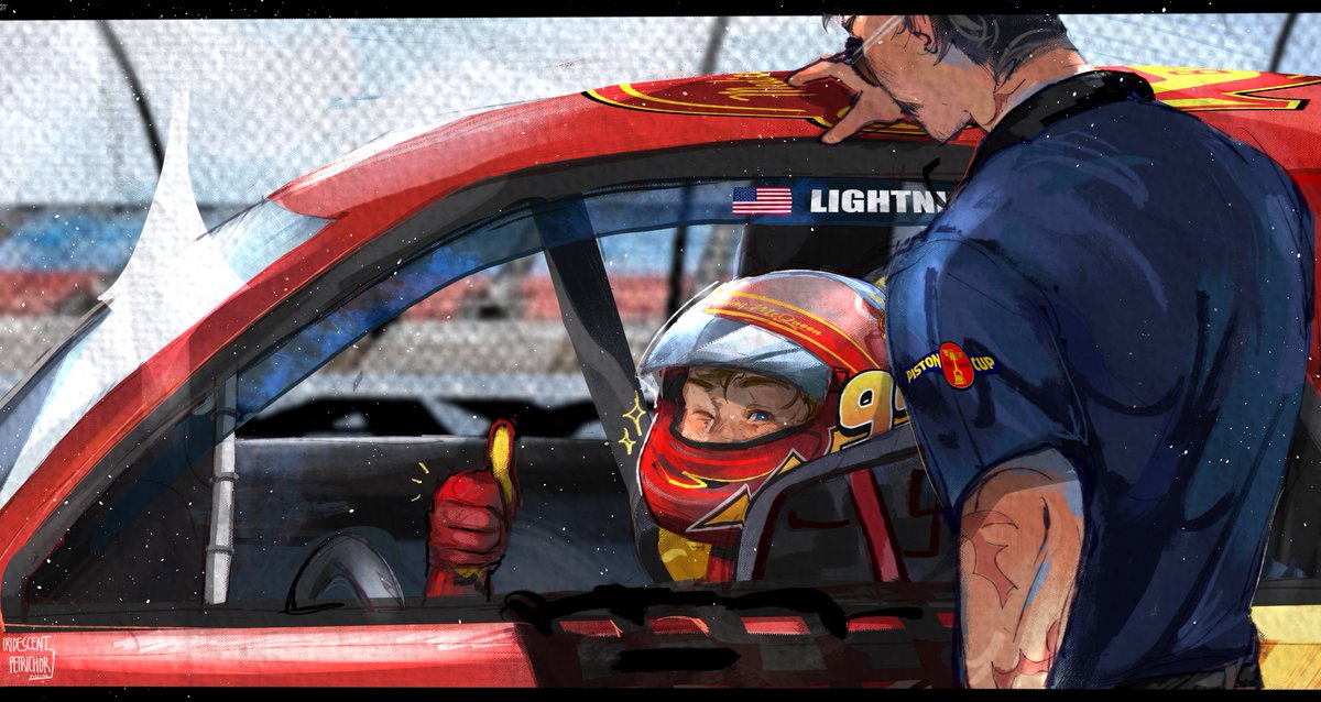 iridescentpetri's tweet photo. "Focus, Lightning..."
Cameramen are his distractions๐ธ
#carsfanart #lightningmcqueen #lightningmcqueenfanart #dochudson #dochudsonfanart #carshumanized https://t.co/0LUu6NnIOB