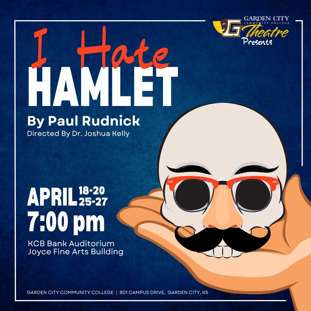OPENING NIGHT! 🎭🎭🎭 GCCC Theatre is thrilled to announce performances of Paul Rudnick's I Hate Hamlet April 18-20 and April 25-27 at 7:00 pm on the KCB Bank Auditorium Stage in the Joyce Fine Arts Building. ➡️Learn more: ow.ly/Lq3a50Rjcn8