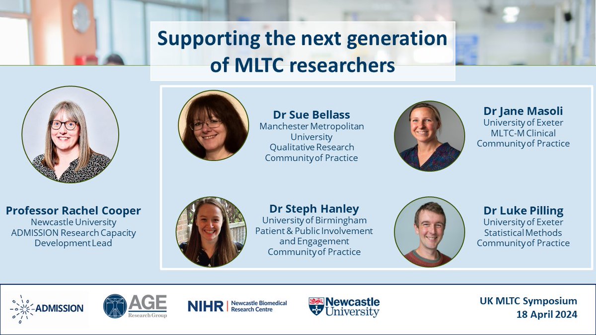 Thanks to Prof Rachel Cooper @NewcastleAGE for leading a great session with Community of Practice representatives @SueBellass1 @shanley29 @janemasoli @lcpilling. Really important to consider the perspectives of the next generation of MLTC research leaders #UKMLTCsymposium2024