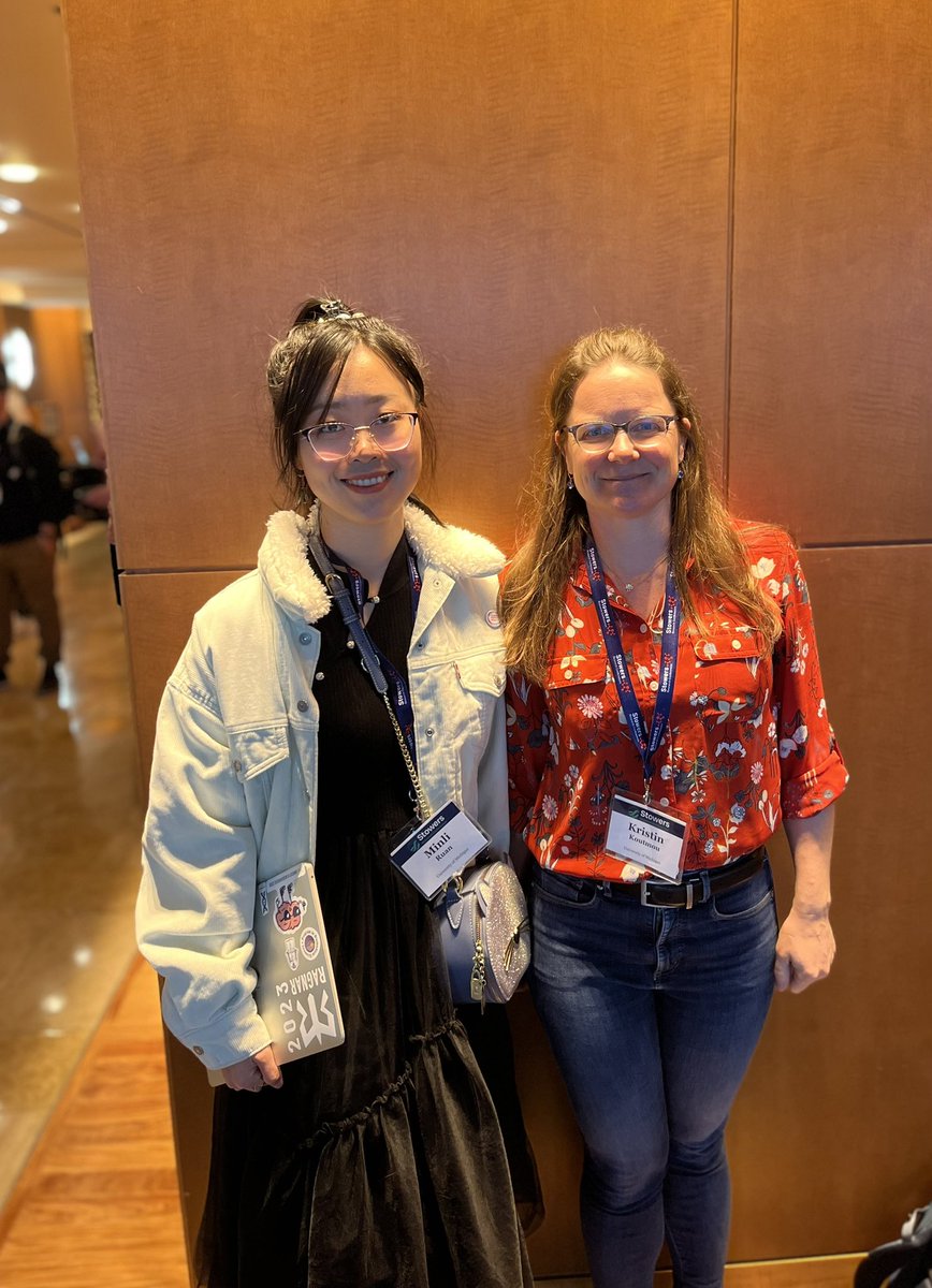 Stowers Institute (@sciencestowers) on Twitter photo Fantastic start to day 2 of #SRCKC24 with a Tandem Talk (where PI & trainee take the stage together!) from <a href="/KoutmouLab/">Koutmou Lab</a> and <a href="/Minli11111/">Minli Ruan</a> from <a href="/UMich/">University of Michigan</a>! #RNA #research Fantastic start to day 2 of #SRCKC24 with a Tandem Talk (where PI & trainee take the stage together!) from <a href="/KoutmouLab/">Koutmou Lab</a> and <a href="/Minli11111/">Minli Ruan</a> from <a href="/UMich/">University of Michigan</a>! #RNA #research