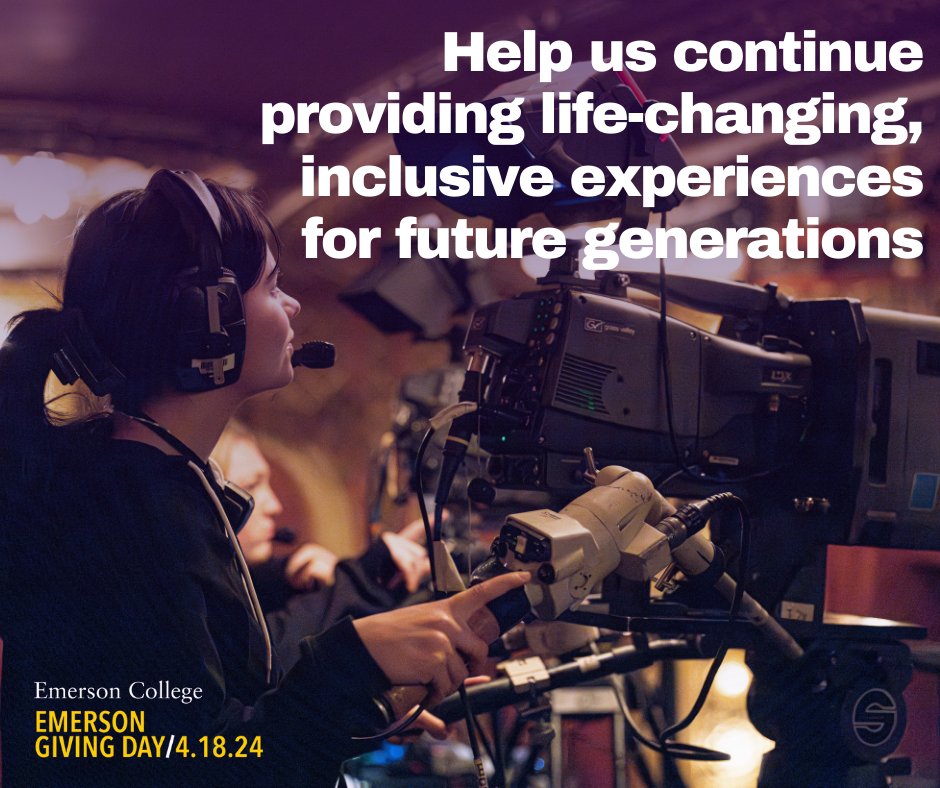 It's a day of unity and empowerment! Join us as we stand together to elevate Emerson's students, programs, and initiatives. Together, we make dreams happen! . Give today: givecampus.com/6ehcic