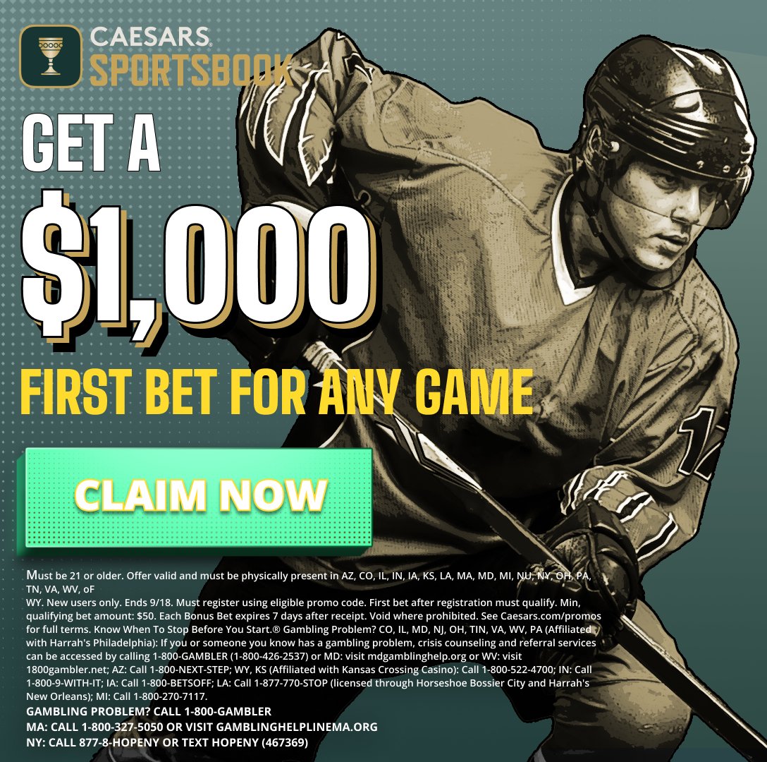 We're locked in on NHL and MLB betting tonight 🔒 💰 Place your first bet with Caesars and if it loses, you'll get your money back in Bonus Bets up to $1,000! Claim here: bit.ly/3SgzsvL