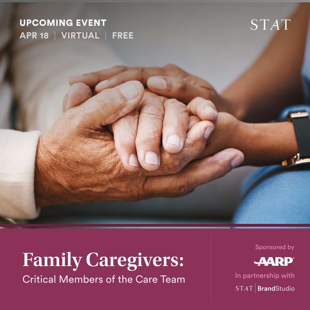 How can we ensure family caregivers are a critical part of the care team? Join @statbrandstudio for a virtual conversation today at 1 PM ET: trib.al/JFUOxEs #STATBrandStudio