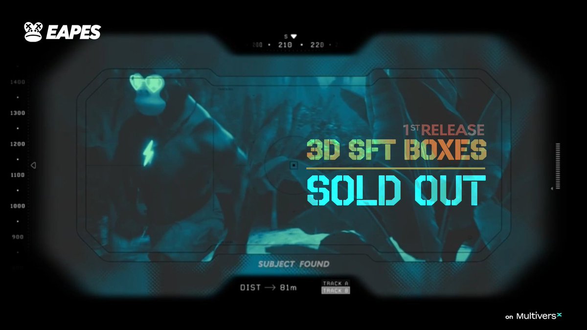 📦 First 3D SFT Boxes release SOLD OUT! Thanks to the #EAPES Tribe, investors, and supporters. 🙏 A testament to our unity and strength—just the beginning! Let us know if you enjoyed the new Launchpad🚀 #multiversX #NFTs