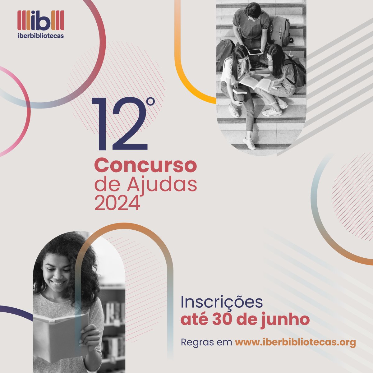 🇧🇷 Atenção bibliotecas públicas e comunitárias do #Brasil! Abrimos o 12º #ConcursoDeAjudas para apoiar projetos de #bibliotecas. ✍️Este ano contamos com o serviço de #assessoria para apresentação de projetos. Data de encerramento: 3⃣0⃣ de junho. 📃Bases: iberbibliotecas.org/por/convocator…