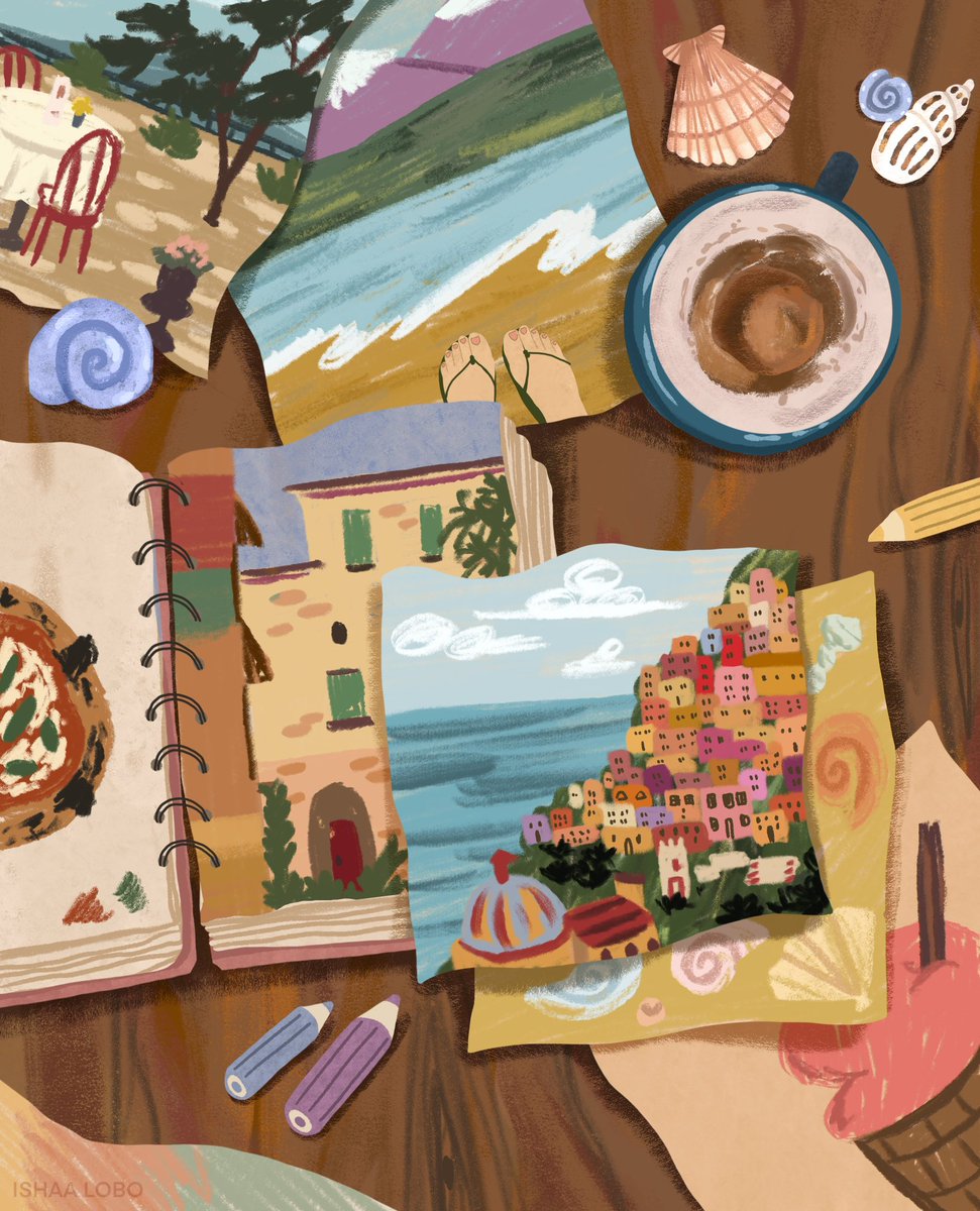 My illustration for 91 Magazine’s ‘Sustainable Living’ column💕🐚🌸