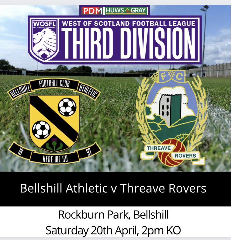 Rockburn Park is our destination this Saturday as we travel to play @BellshillA1897 in the @OfficialWoSFL Kick off is 2pm.