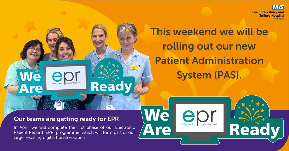 This weekend we will be rolling out our new Patient Administration System (PAS) across both hospital sites, improving care through more modern systems. You can find out more about what this means and how our patients can help, on our website. 👉 sath.nhs.uk/news/trust-to-…