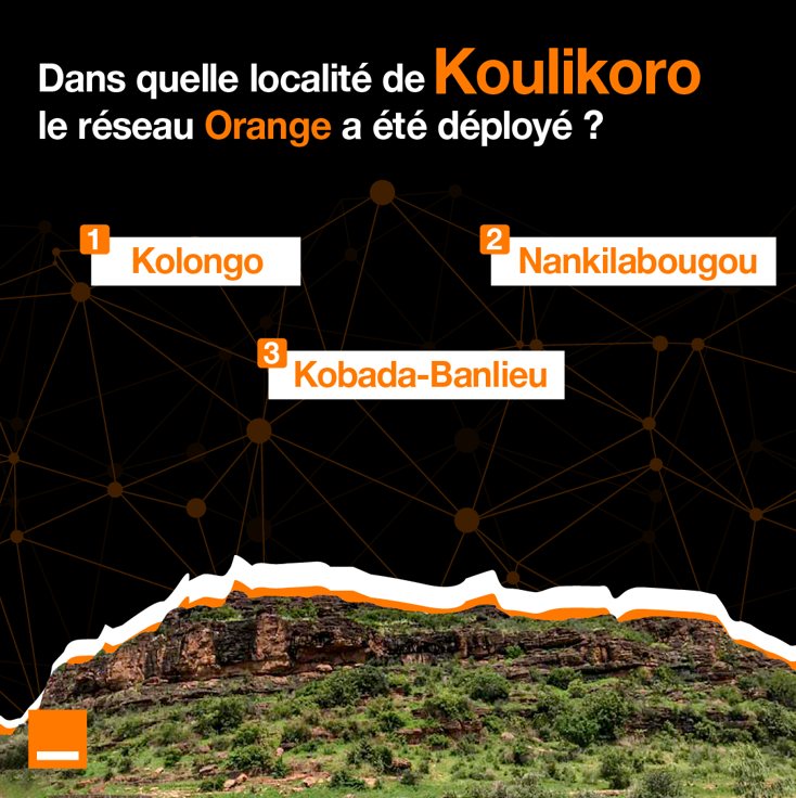 En ce moment, le réseau Orange couvre davantage de zones à travers le Mali. Si vous suivez, vous avez la bonne réponse. Partagez-la dans les commentaires. #OrangeMali #Couverturereseau