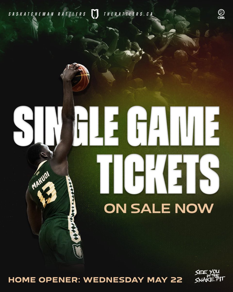 saskatoonmamba's tweet photo. Secure your seats now!

Tickets for all games at @SaskTelCtr are available now - https://t.co/rICMhjdhpu
⁣⁣⁣⁣
Home opener is May 22 - See you in the Snake Pit!⁣⁣⁣⁣
⁣⁣⁣⁣⁣⁣⁣⁣
#FearTheFang | #LetsBall⁣⁣⁣⁣ https://t.co/OkiT5g57T6