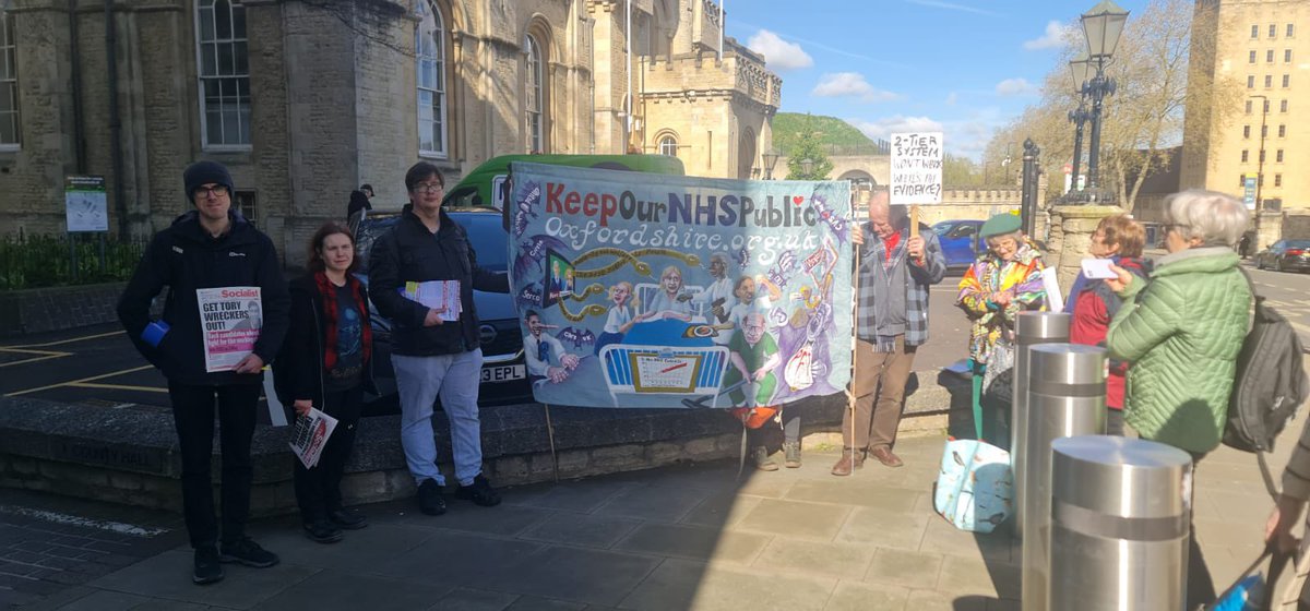 It was great to at a protest called by @keepnhspublic. We support a publicly owned, properly funded NHS as part of a socialist society
