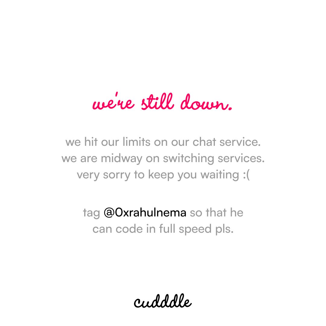 cudddlenow's tweet photo. we are sorry but yes we are working on it - full speed. https://t.co/9PeUb1gqiE