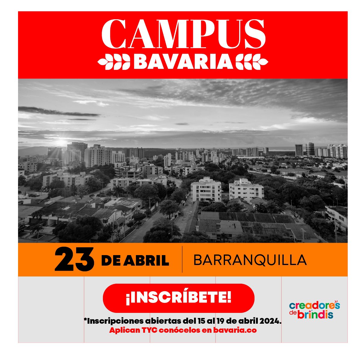 🚀 ¡Atención estudiantes de Barranquilla! #CampusBavaria llega a 'La arenosa' 🚀 Junto a Wilson Ramírez, Director de la Cervecería de Barranquilla, podrás descubrir los secretos detrás de nuestras cervezas. Inscríbete aquí: forms.office.com/r/XG5i8GGYYf