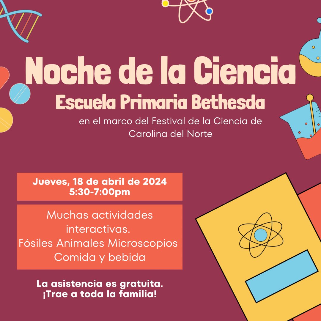 ⚗️🧬👩🏻‍🔬🧑🏾‍🔬👩🏾‍🔬Science Night is TONIGHT! Come join us for a FUN evening of all things science! @DurhamPublicSch #ReadySetGrow #NCScienceFest2024 🔬🔭🧪👩🏽‍🔬🧑🏿‍🔬🧑🏼‍🔬