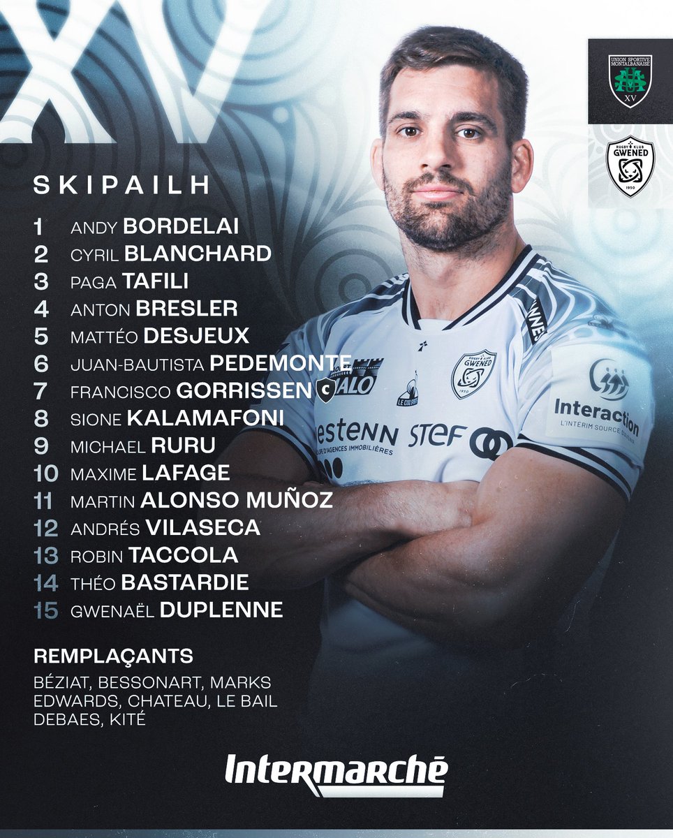 LesCompos's tweet photo. Les compos pour @UsmSapiacRugby - @RugbyClubVannes !
โฑ๏ธ Vendredi, 19h30
๐๏ธ Stade Sapiac, Montauban
#USMRCV #ProD2 https://t.co/bgk6ZRQXSq