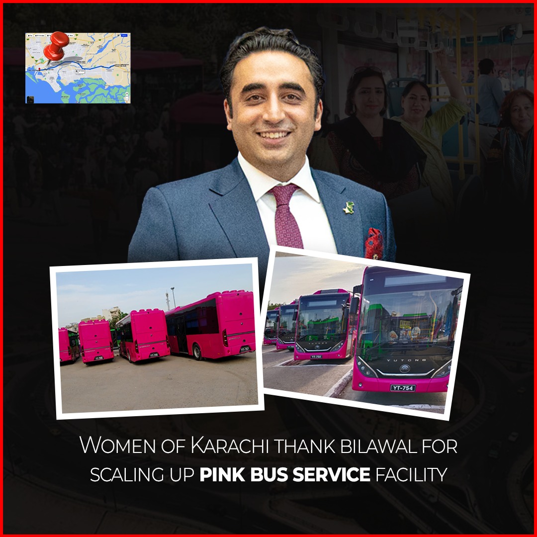 Women of Karachi thank Bilawal for Scaling Up Pink Bus Service facility
.
.
.
.
#AwazEnglish #PPP #PeopleBusService 
#BilawalBhutto #PinkBuses @BBhuttoZardari @MediaCellPPP @AseefaBZ