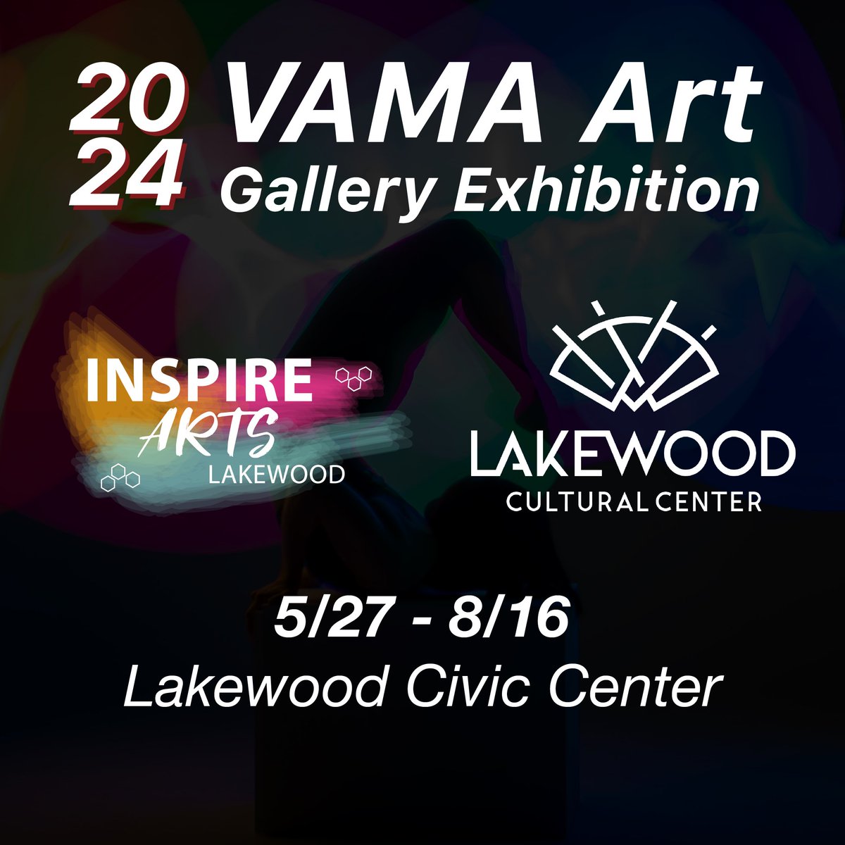 VAMA Art Gallery Exhibit returns in May, thanks to <a href="/LakewoodCOgov/">City of Lakewood, Colorado</a>!!!

View the gallery works: rrccvama.cc/VAMA-Exhibit
---
WHEN: 05/27 - 08/16
WHERE: Lakewood Civic Center, South Gallery
ADMISSION: FREE
Opening Reception: TBA
#rrccvama #rrccmediarts #photography #graphicdesign