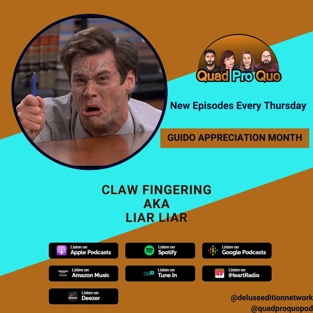 QuadProQuoPod's tweet photo. Tammy's pick is out now and available wherever you podcast.
🤣 LINK IN BIO 🤣
#newepisode #listennow #thepenisblue #liarliar #jimcarrey #podcast #podcasting #podcastlife #podernfamily #filmpodcast #indiepodcast #filmreview #podcastrecommendations #podcastandchill #FilmTwitter https://t.co/LxGT1JD5LK