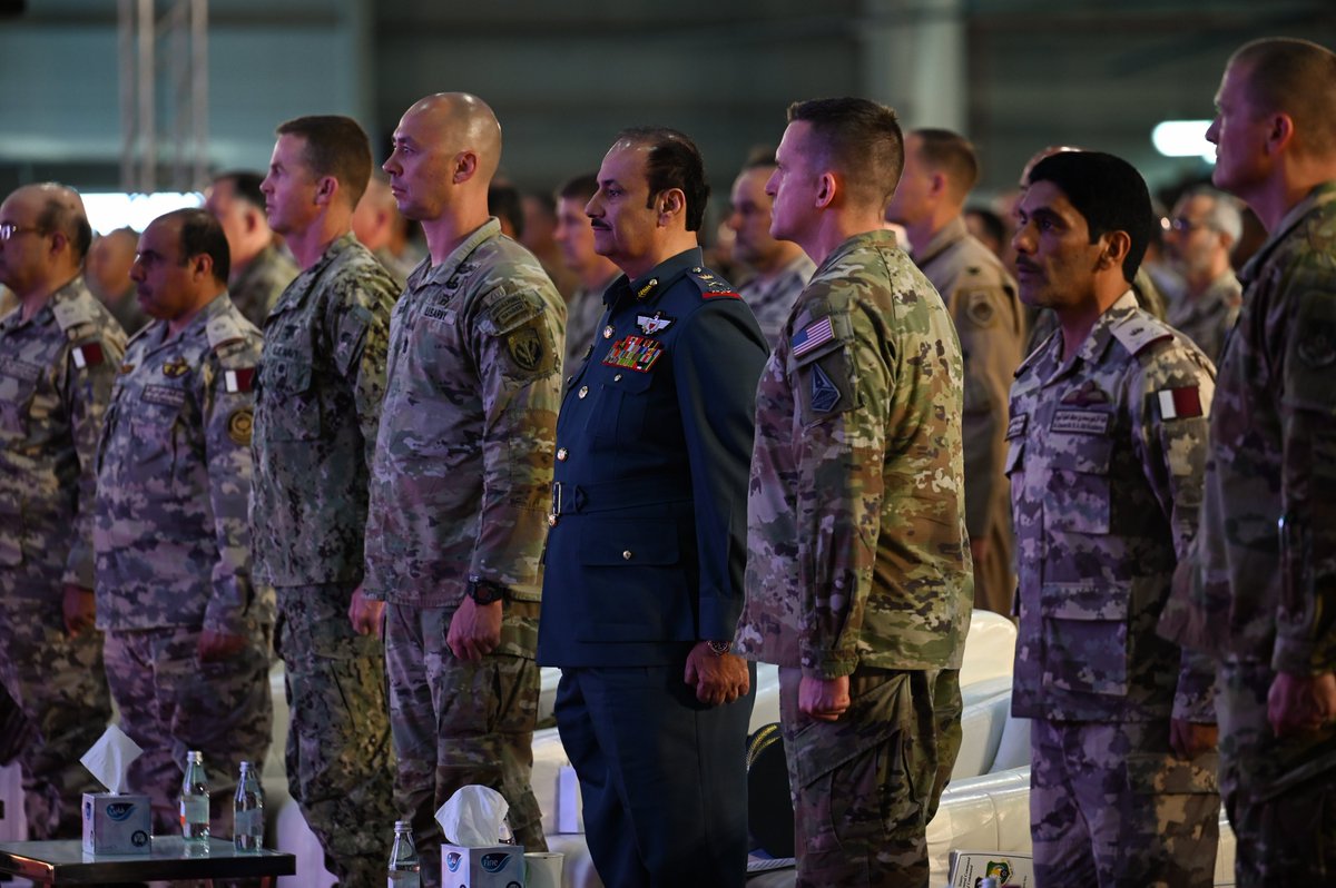 Welcome Lt. Gen. France, new commander of #NinthAirForce (Air Force Central). Many thanks to Gen. Kurilla @CENTCOM for presiding over the ceremony and to our Qatari partners for hosting today's event! @USEmbassyDoha