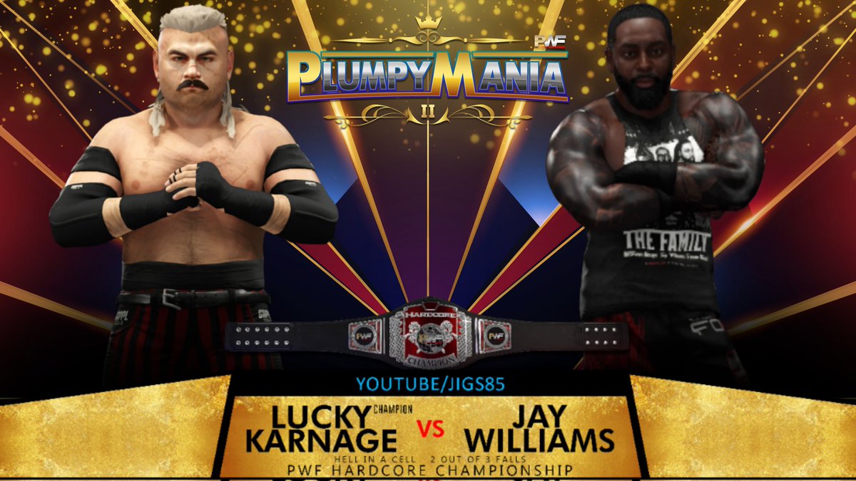 What could be our most brutal chaotic match on the PlumpyMania card.
The Rematch 
Hardcore Championship
HELL IN A CELL
2 OUT OF 3 FALLS!!!
Lucky Karnage vs Jay Williams!!!

#PWF #PlumpyMania #WWE2K24 #efed