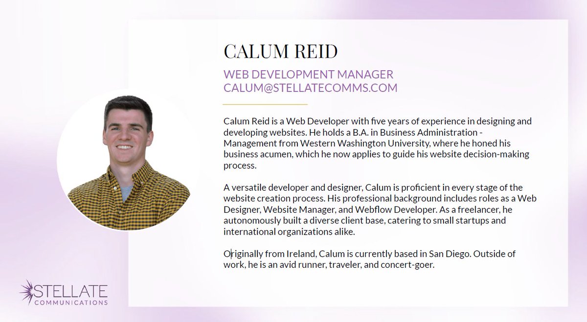 We’re thrilled to welcome Calum Reid as Web Development Manager! 🕸️🛠️ A versatile developer & designer, Calum is proficient in every stage of the web creation process. Previously, he built a diverse client base as a freelancer, ranging from startups to large organizations.