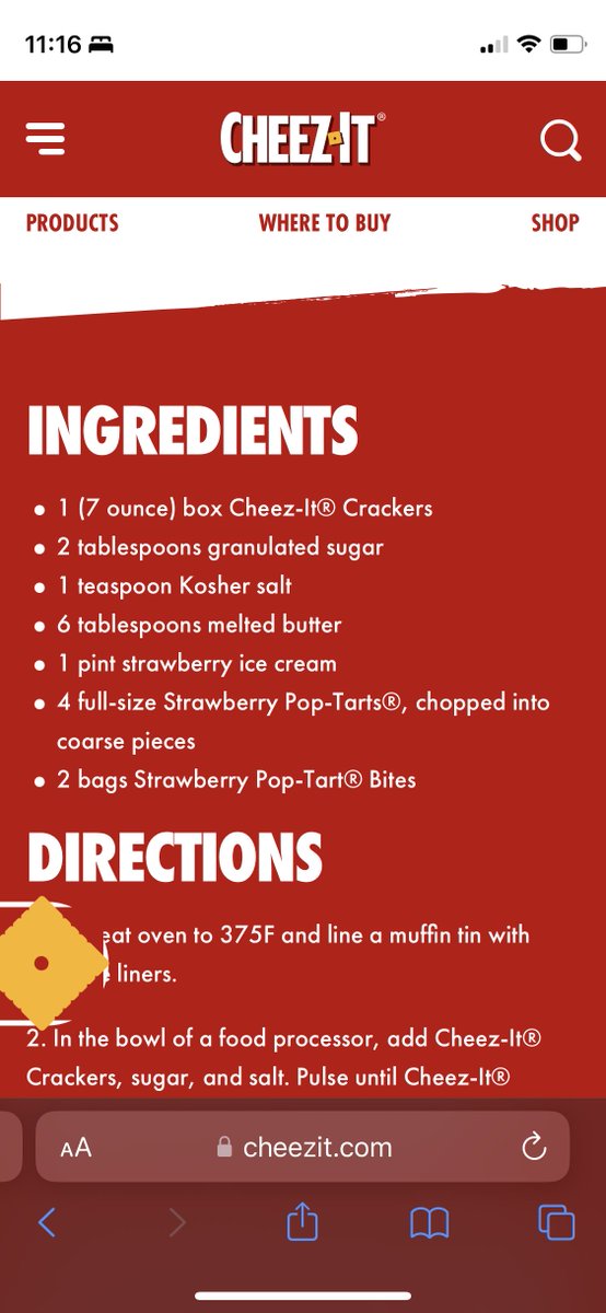 ChartwellsWSC's tweet photo. Need to spend some dining money before the end of the semester? 
🧀🍓Grab some Cheez-its and Strawberry Pop Tarts from the Market to make these Strawberry Pop Tarts ice cream cupcakes with Cheez-it crust.
…
Here’s how: https://t.co/ye8meL7S0b https://t.co/WbkMb7YZeE