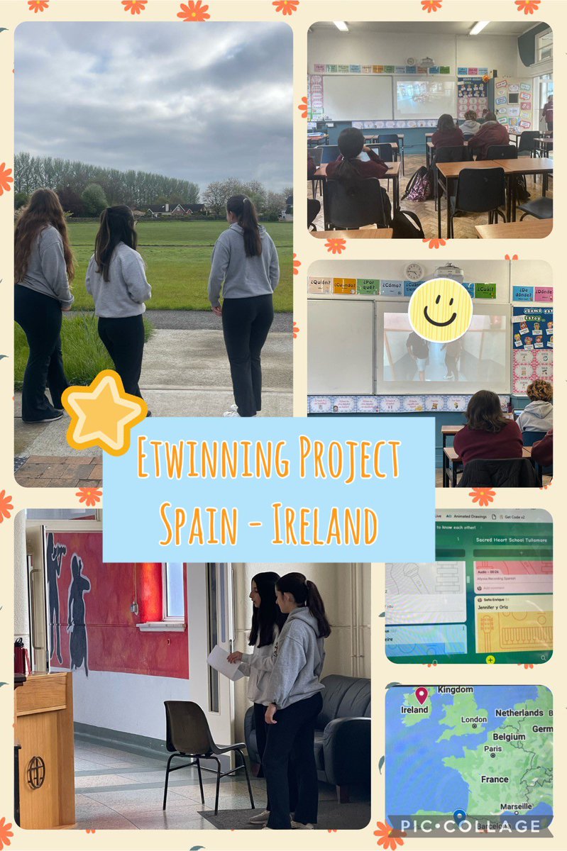 Great start on the collaborative #eTwinning project with our partner school in Spain @iescastilla 🇪🇸🇮🇪 As part of the project, TY students recorded audio introductions and created a virtual school tour in Spanish. We can't wait for the virtual exchange! @Leargas_etwinn @Leargas