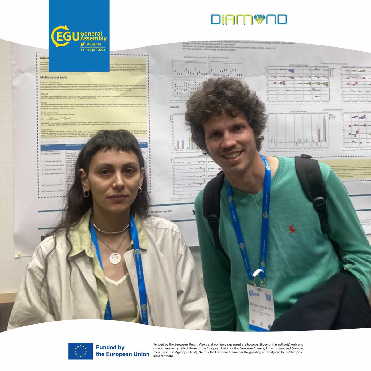 DIAMOND at #EGU24
Yesterday @NFrilingou & @djvdven presented our poster: How do interest rates affect decarbonisation pathways?
Today @JonSampedro & @shivimitt co-chair the session Incorporating equity, gender, health & other co-benefits into NEXUS & IAM research.
#climatediamond