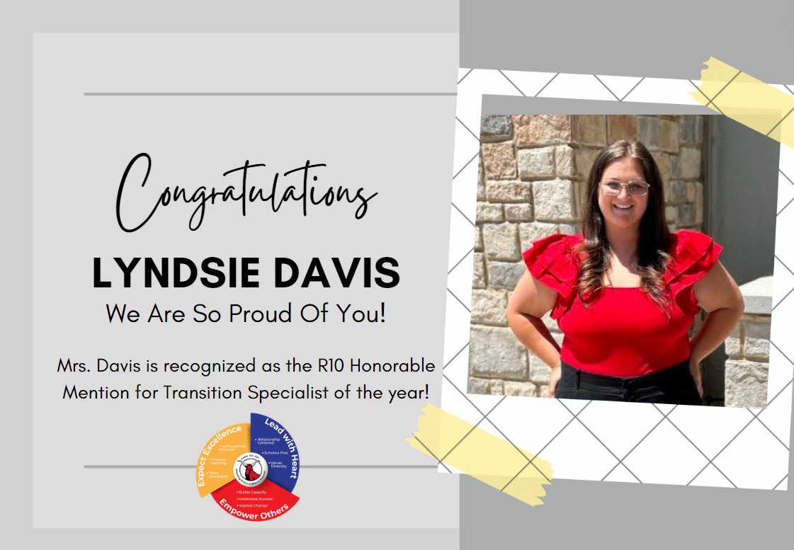 We are so proud of Mrs. Davis! Her hard work and heart for our scholars shines across the region!!!