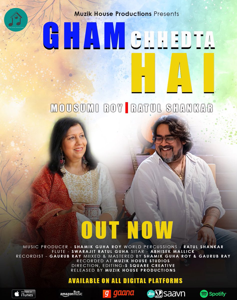 🙏🏽❤️  Out Now !!!  Gham Cheddta Hai is out now …   Available on all Digital Platforms …  Spotify :  open.spotify.com/album/7qApiKJq…  Apple Music :  music.apple.com/in/album/gham-…  Gaana :   Listen to Gham Chhedta Hai from the album Gham Chhedta Hai On Gaana! gaana.com/song/gham-chhe…   Full