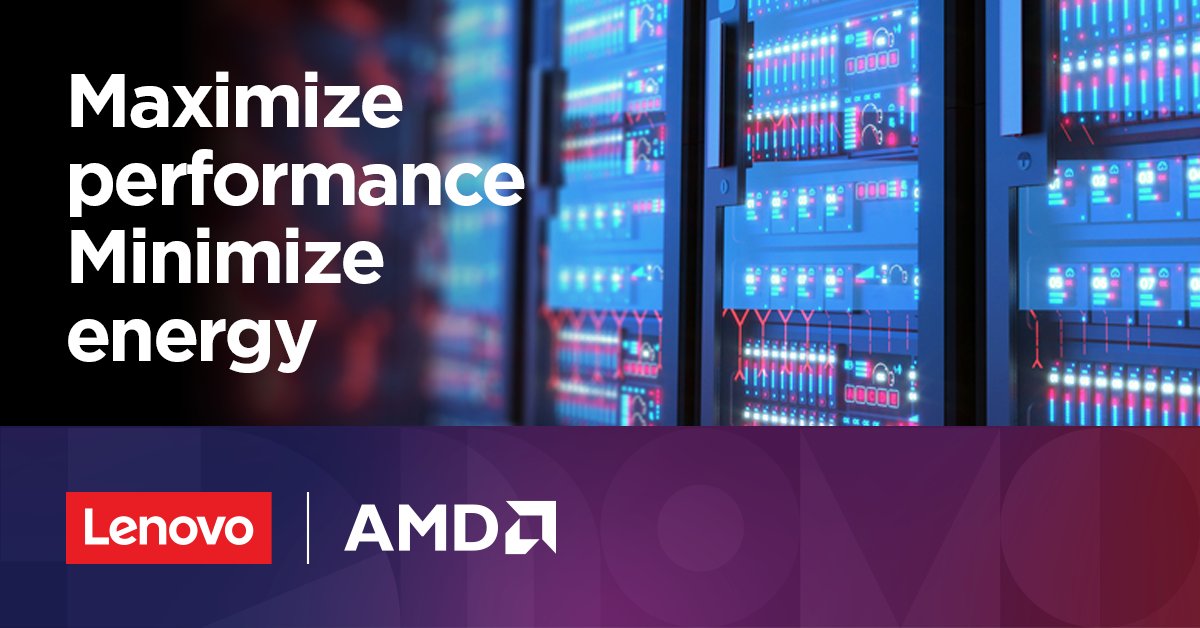 ThomasLHager's tweet photo. Meet the needs of modern workloads with fewer servers, reduced energy costs, and improved space utilization with @Lenovodc ThinkSystem servers, powered by @AMD EPYC™ processors. 💪

Get ready to transform your data center: https://t.co/OfMS5jGFf7
#WeAreLenovo https://t.co/5zncbDcT66