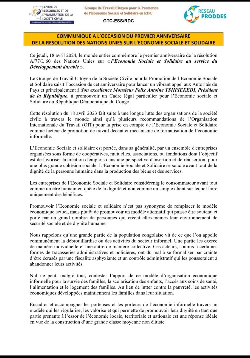 Danny Boss Singoma/Coordonnateur National CERDYSOC tweet media