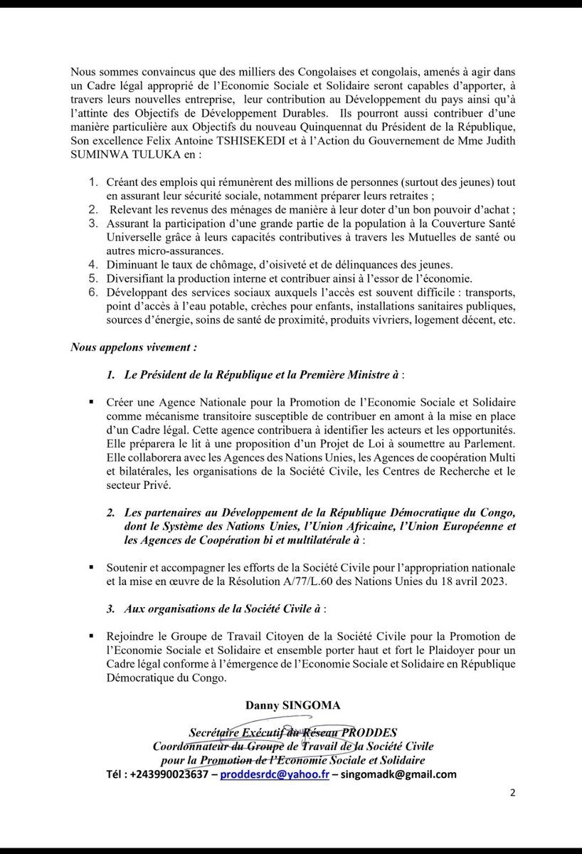 Danny Boss Singoma/Coordonnateur National CERDYSOC tweet media