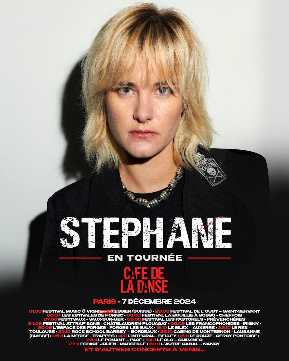 🎶 Découvrez la tournée de @music_stephane ! Une vingtaine de dates sont déjà dévoilées, et d'autres concerts à venir... À noter : une date exceptionnelle à Paris au #cafédeladanse le 7.12 ! ￼ 🎟️ Billetterie ouverte : l-productions.fr/artistes/steph… ￼ #stephanemusic #machérie