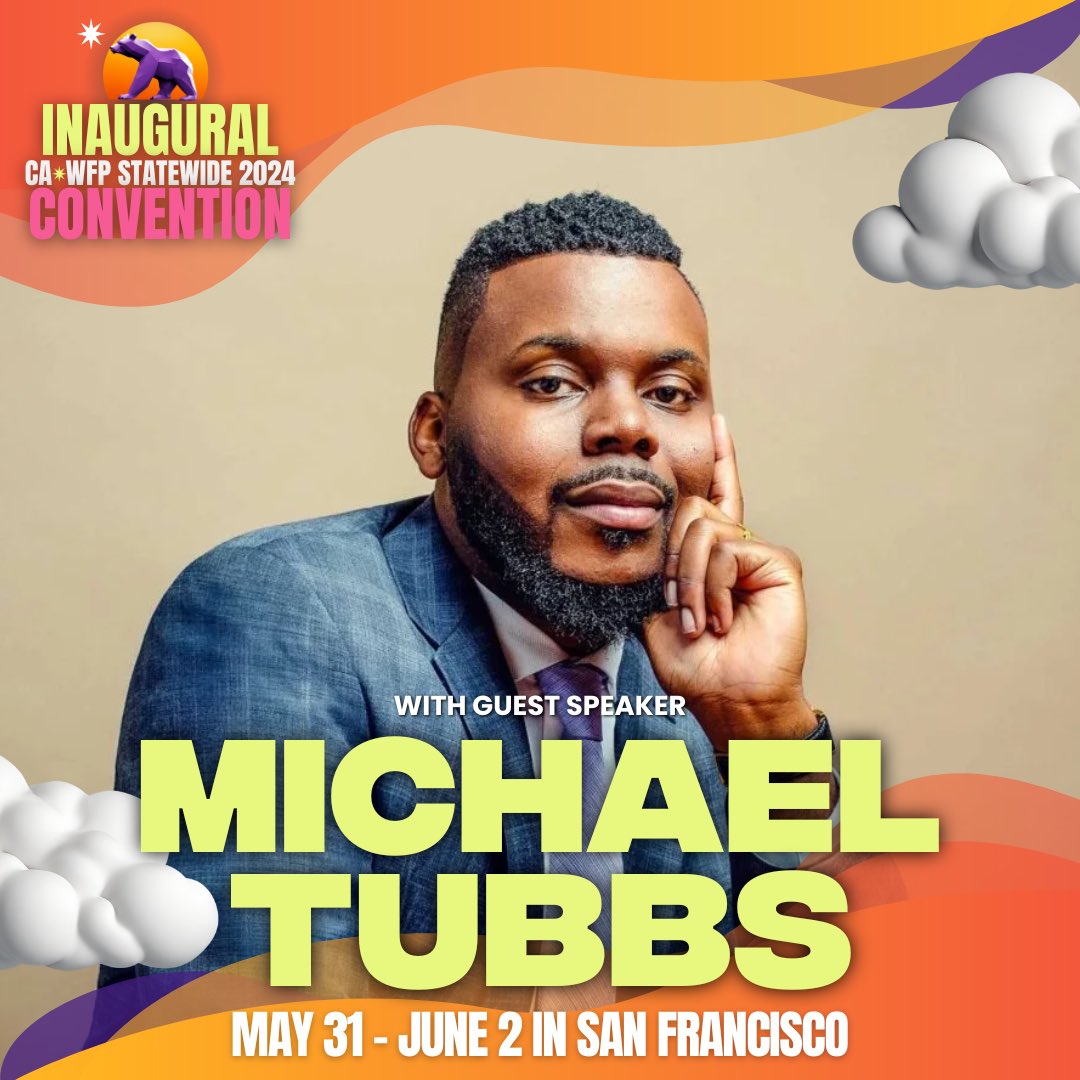 🎙️🐺 Speaker Announcement! 🌟 We’re honored to announce that @MichaelDTubbs, former Mayor of Stockton, & leader in the fight for economic equity, will be joining us at the CAWFP Convention in May! Register here: eventcreate.com/e/cawfpconvent…