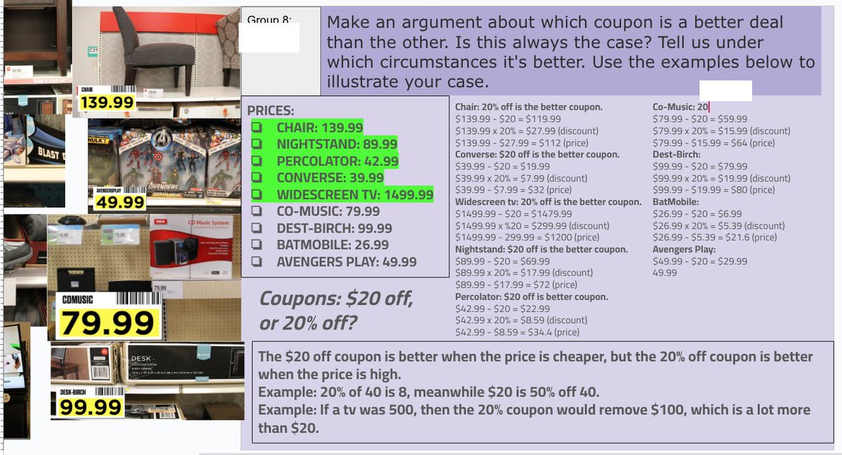 G8 Math with <a href="/RVSDiscoveryTr/">Discovery Trails Online School</a>  
I love the different ways students approach a problem and organize their thoughts and demonstrate their understanding.
