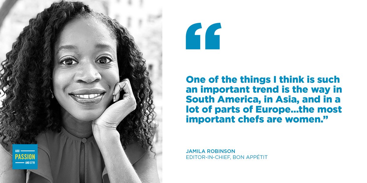 Join us as we dive into an insightful conversation with @JamilaRobinson, @bonappetit's inspiring Editor-in-Chief, in the latest episode of #AddPassionAndStir. Listen here: bit.ly/3Q62Gff #BonAppétit