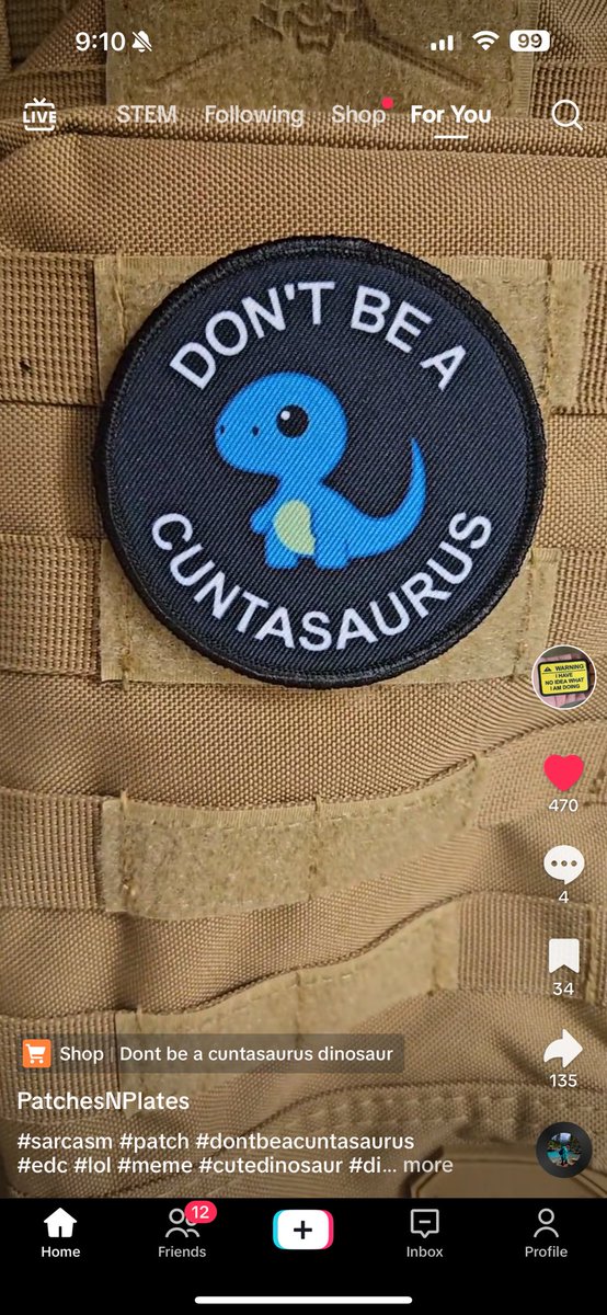 PhilTheAssyrian's tweet photo. LMAO don’t be a Cuntasaurus. #Patches #RangeBag #Cuntasaurus https://t.co/azFjcFqAw3