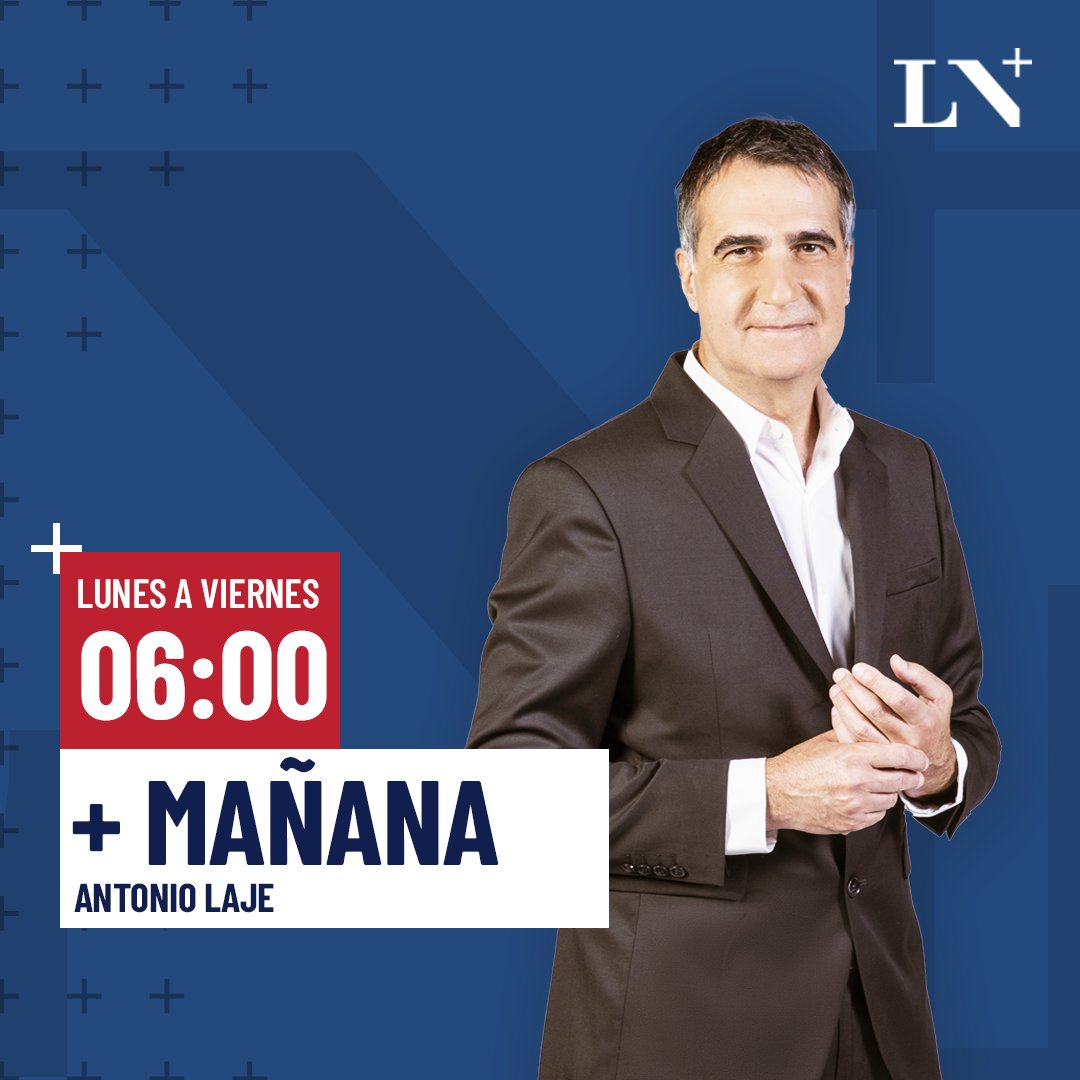 ☀️ Empezá el día con Antonio Laje (@lajeantonio) y todo su equipo en #MásMañana. 👉🏼 De lunes a viernes de 06 a 10 por la pantalla de LN+.