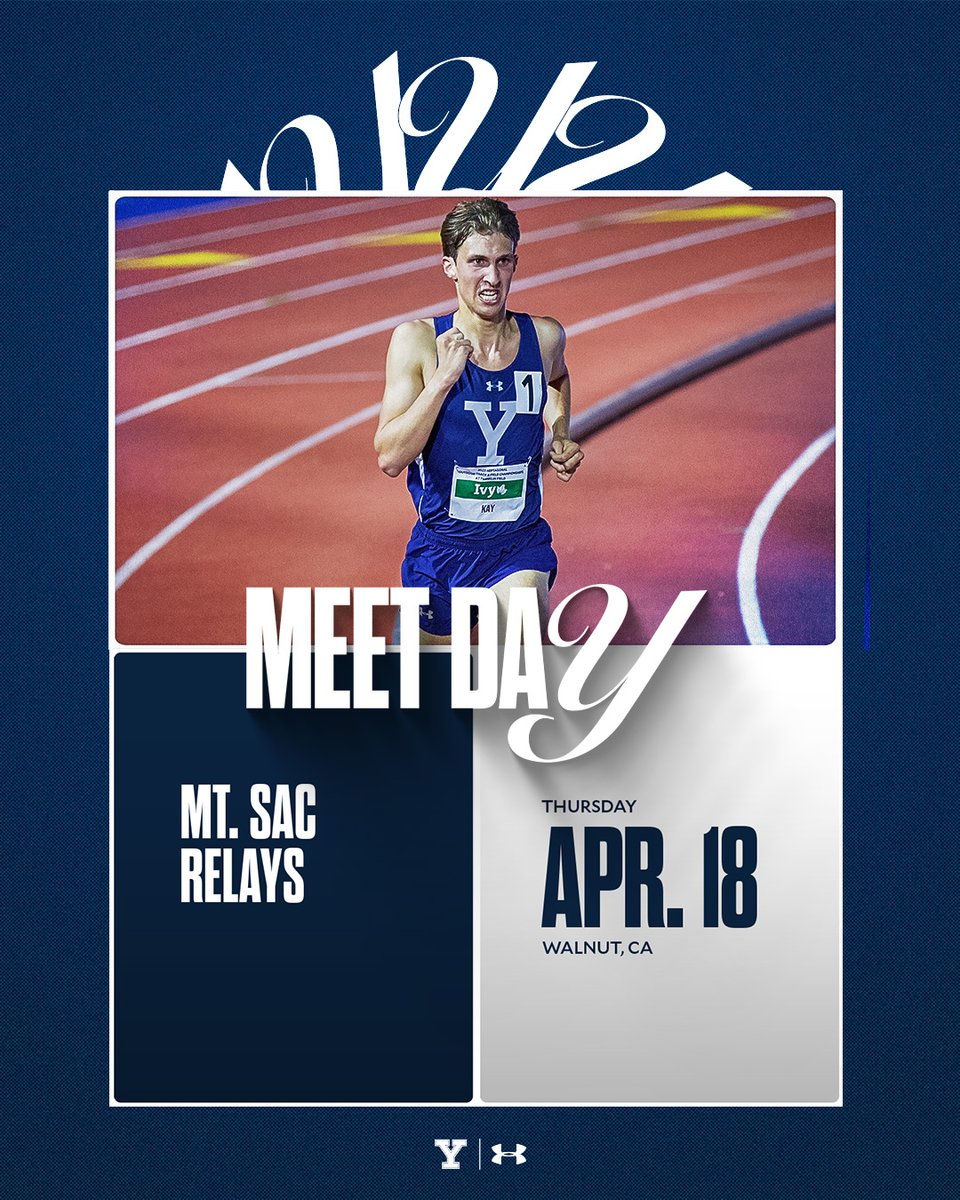 MEETDAY! Sean Kay competes in the 10K tonight at the Mt. SAC Relays. 8:20 p.m. Pacific Time, 11:20 p.m. Eastern Time LIVE RESULTS ➡ tinyurl.com/57naf29j #ThisIsYale