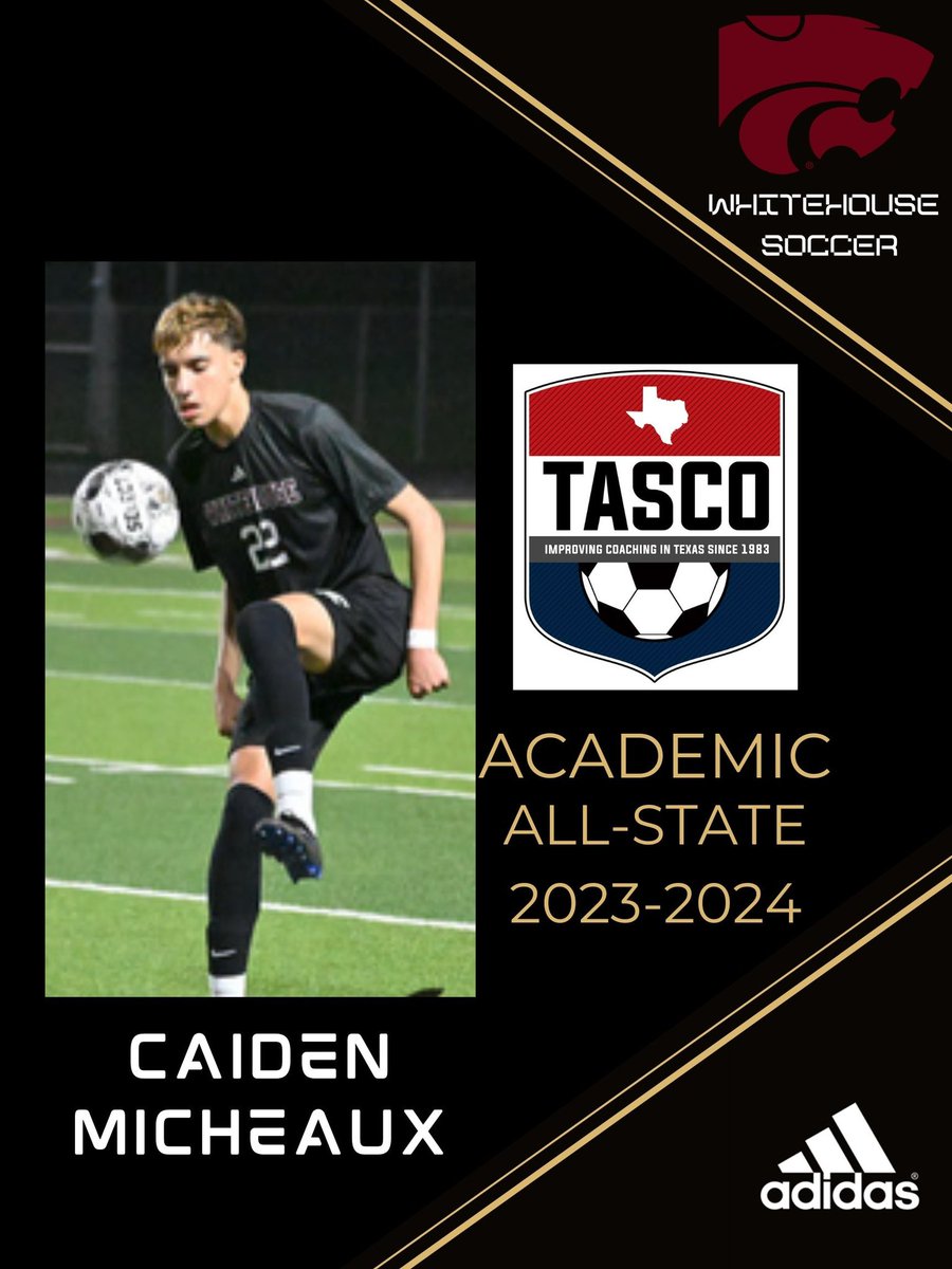 Congrats to Caiden Micheaux for his Academic All-State Selection! 🔥⚽️
