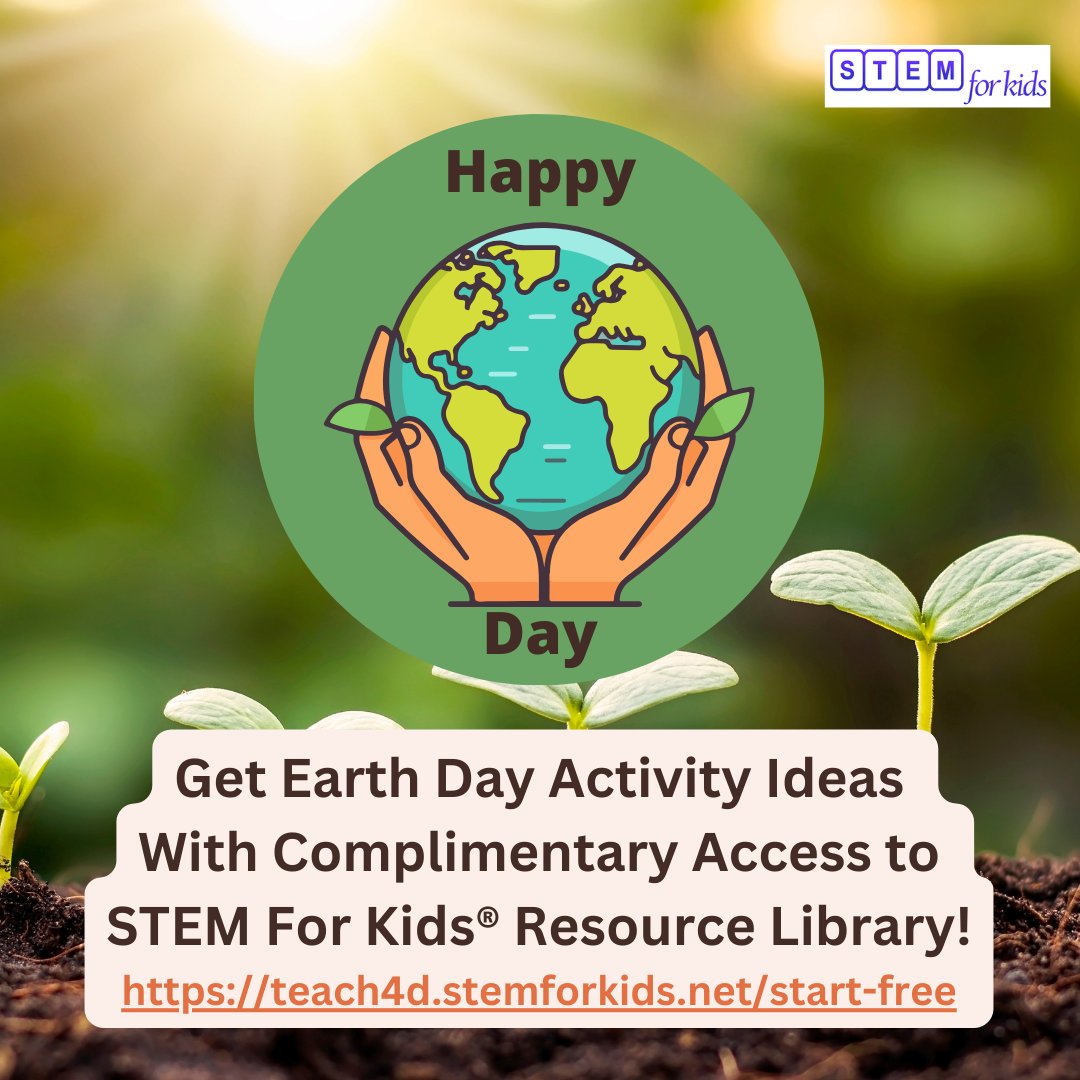 Monday is Earth Day! We just dropped some activity ideas or whenever you want to focus on environmental and sustainability engineering. Just start here and you'll see it in the Resource Library for free: teach4d.stemforkids.net/start-free #stem #stemforkids